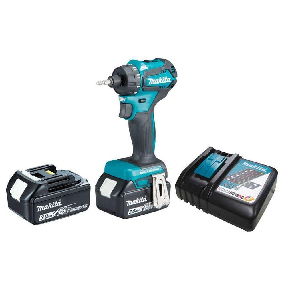 Parafusadeira Furadeira Sem Fio 18v Torque 40n.m Com 2 Baterias Carregador Maleta Ddf083rfj Makita - 1