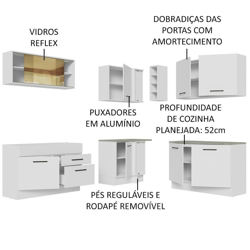 Cozinha Completa 389001 Com Armário E Balcão Branco Branco - 8
