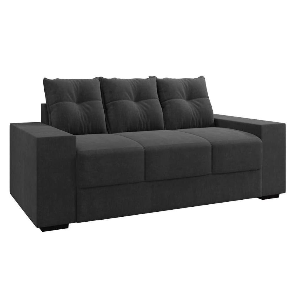Sofá Namoradeira 3 Lugares 1,70m Ibiza Suede Selmer Cinza - 1
