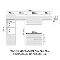 Cozinha Completa 350001 Com Armário E Balcão Branco Branco - 9