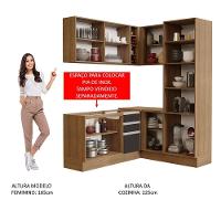 Cozinha Completa 329001 Com Armário E Balcão Rustic/Preto - 7