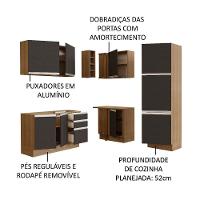 Cozinha Completa 329001 Com Armário E Balcão Rustic/Preto - 8