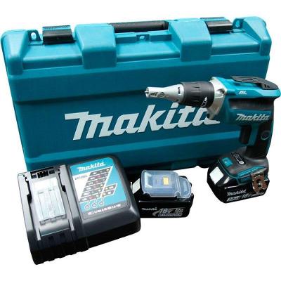 Parafusadeira Sem Fio 18v Motor Bl Resistente Água 2 Baterias Carrregador Maleta Dfs452rfe Makita