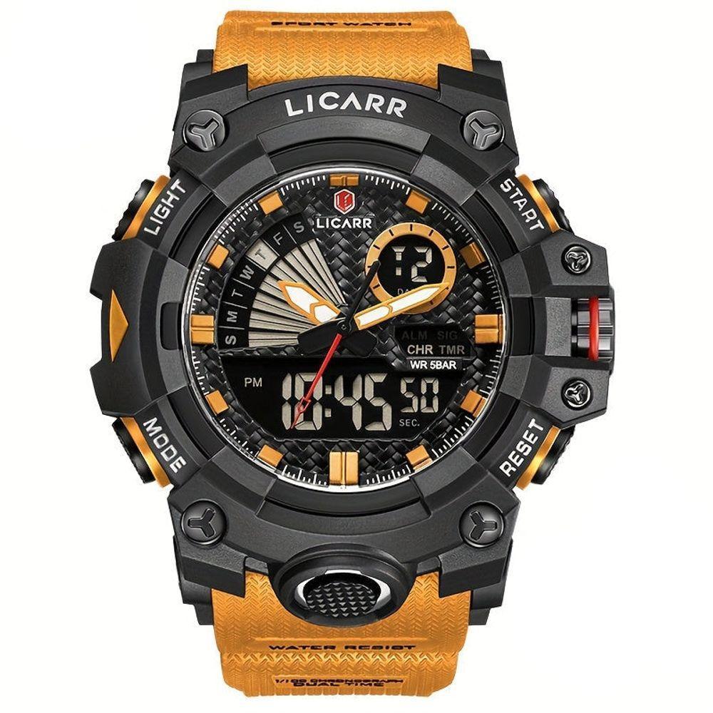 Relógio Licarr Top Luxury - Cronômetro à Prova D'água, Quartzo 9532 Laranja - 1