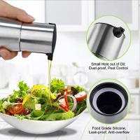 Kit Galheteiro Inox Vidro Com Suporte Porta Azeite Vinagre Completo 3 Pecas Cozinha Luxo 230mlrte - 3