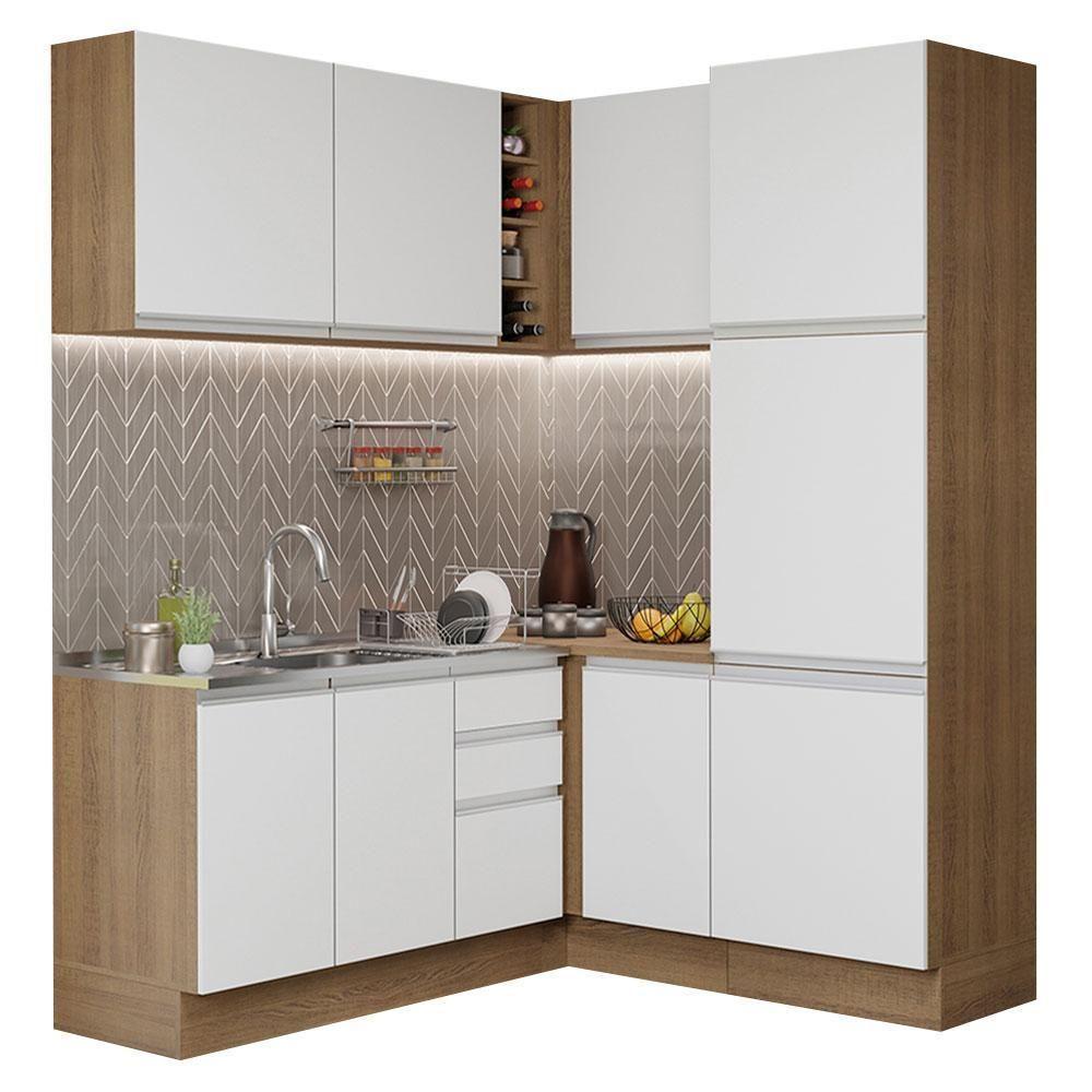Cozinha Completa 329001 Com Armário E Balcão Rustic/Branco - 10