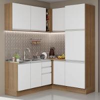 Cozinha Completa 329001 Com Armário E Balcão Rustic/Branco - 1