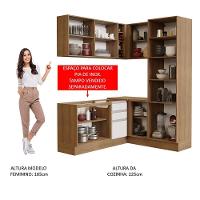 Cozinha Completa 329001 Com Armário E Balcão Rustic/Branco - 7