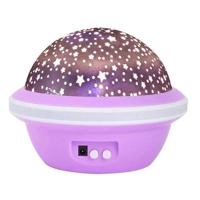 Luminaria Projetor De Teto Efeito Estrelado Lua Para Criancas Bebes Adultos Quarto Globo Giratorio Lilas