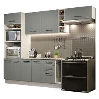 Cozinha Completa 290004 Com Armário E Balcão Branco/Cinza - 10