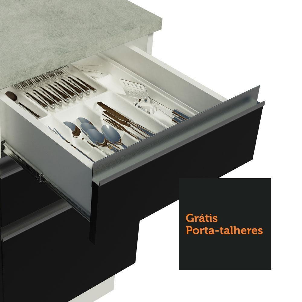 Cozinha Completa 329002 Com Armário E Balcão Branco/Preto - 4
