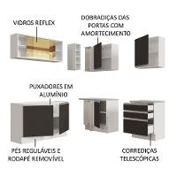 Cozinha Completa 329002 Com Armário E Balcão Branco/Preto - 8