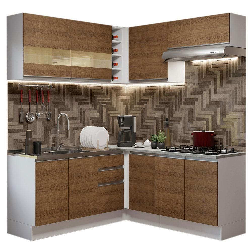 Cozinha Completa 349001 Com Armário E Balcão Branco/Rustic - 10