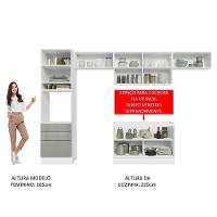 Cozinha Completa 340001 Com Armário E Balcão Branco/Cinza - 7