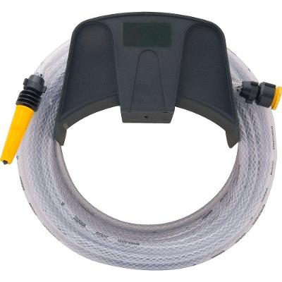 Mangueira Para Jardim 7-16 Transparente Trancada Suporte Co