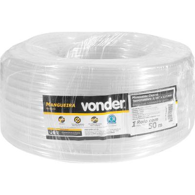 Mangueira Cristal Transparente 5-16x1,5mm Com 50m Vonder