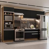 Cozinha Completa 350001 Com Armário E Balcão Rustic/Preto - 1