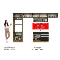 Cozinha Completa 350001 Com Armário E Balcão Rustic/Preto - 7