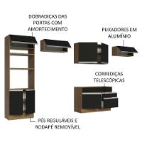 Cozinha Completa 350001 Com Armário E Balcão Rustic/Preto - 8