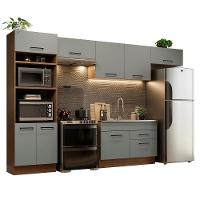 Cozinha Completa 350001 Com Armário E Balcão Rustic/Cinza - 10