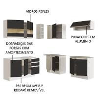 Cozinha Completa 349001 Com Armário E Balcão Branco/Preto - 8