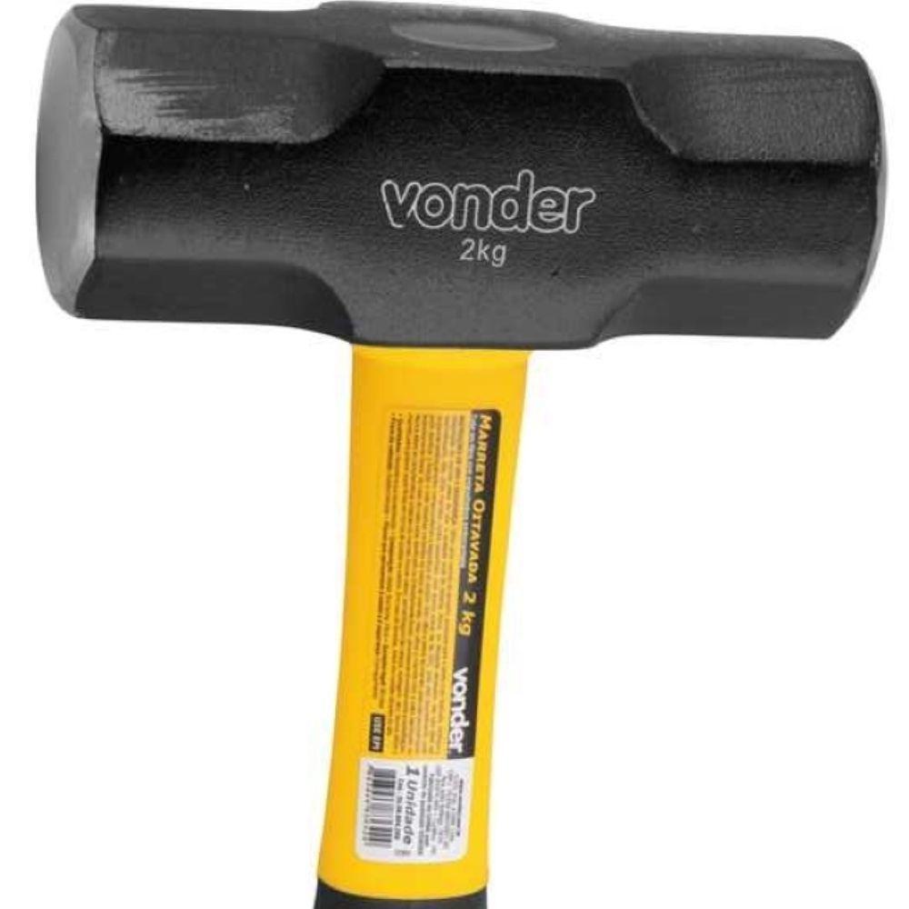 Marreta Oitavada 2,0 Kg Com Cabo Fibra Vonder - 1