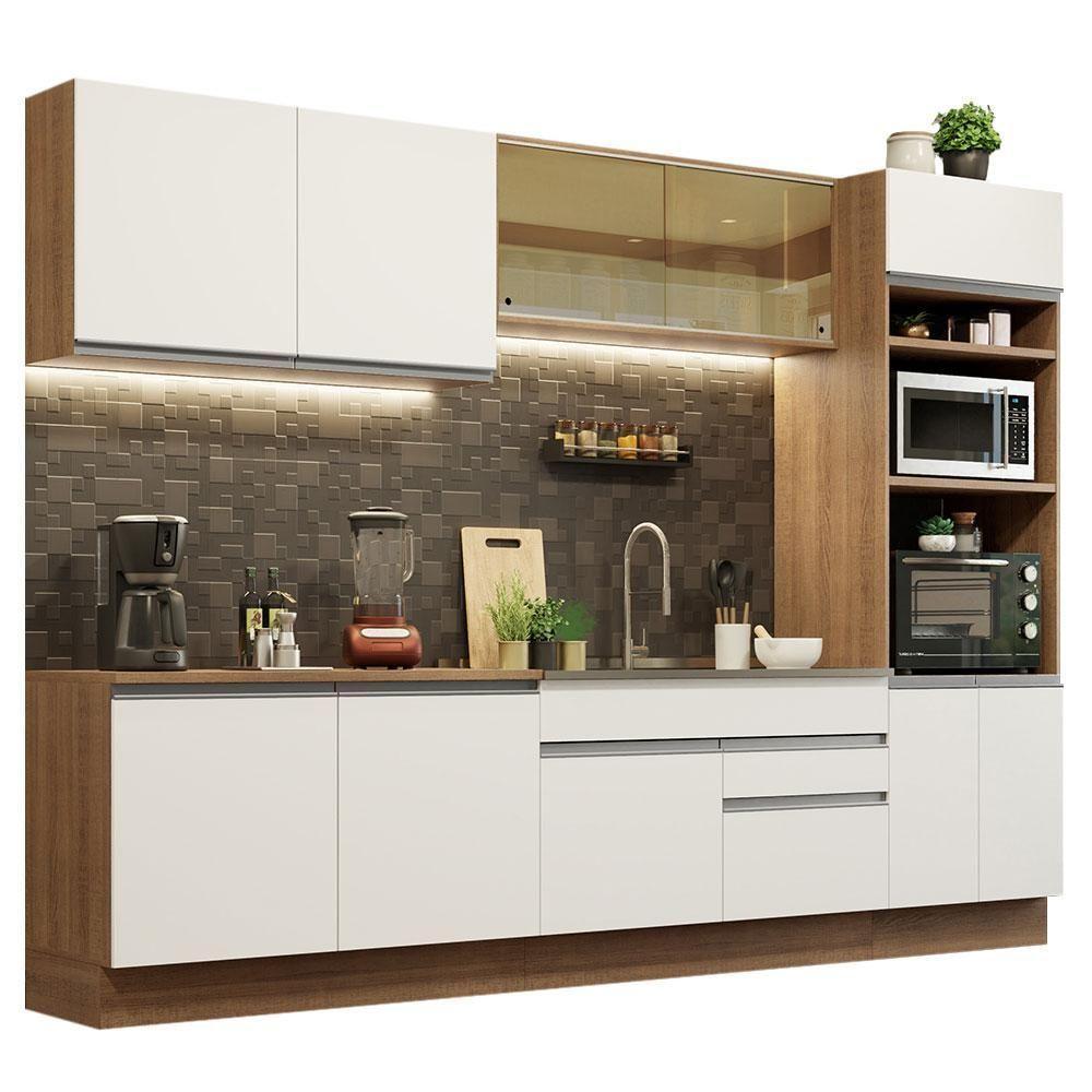 Cozinha Completa 310001 Com Armário E Balcão Rustic/branco - 9