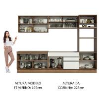Cozinha Completa 310001 Com Armário E Balcão Rustic/branco - 6