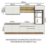 Cozinha Completa 310001 Com Armário E Balcão Rustic/branco - 8
