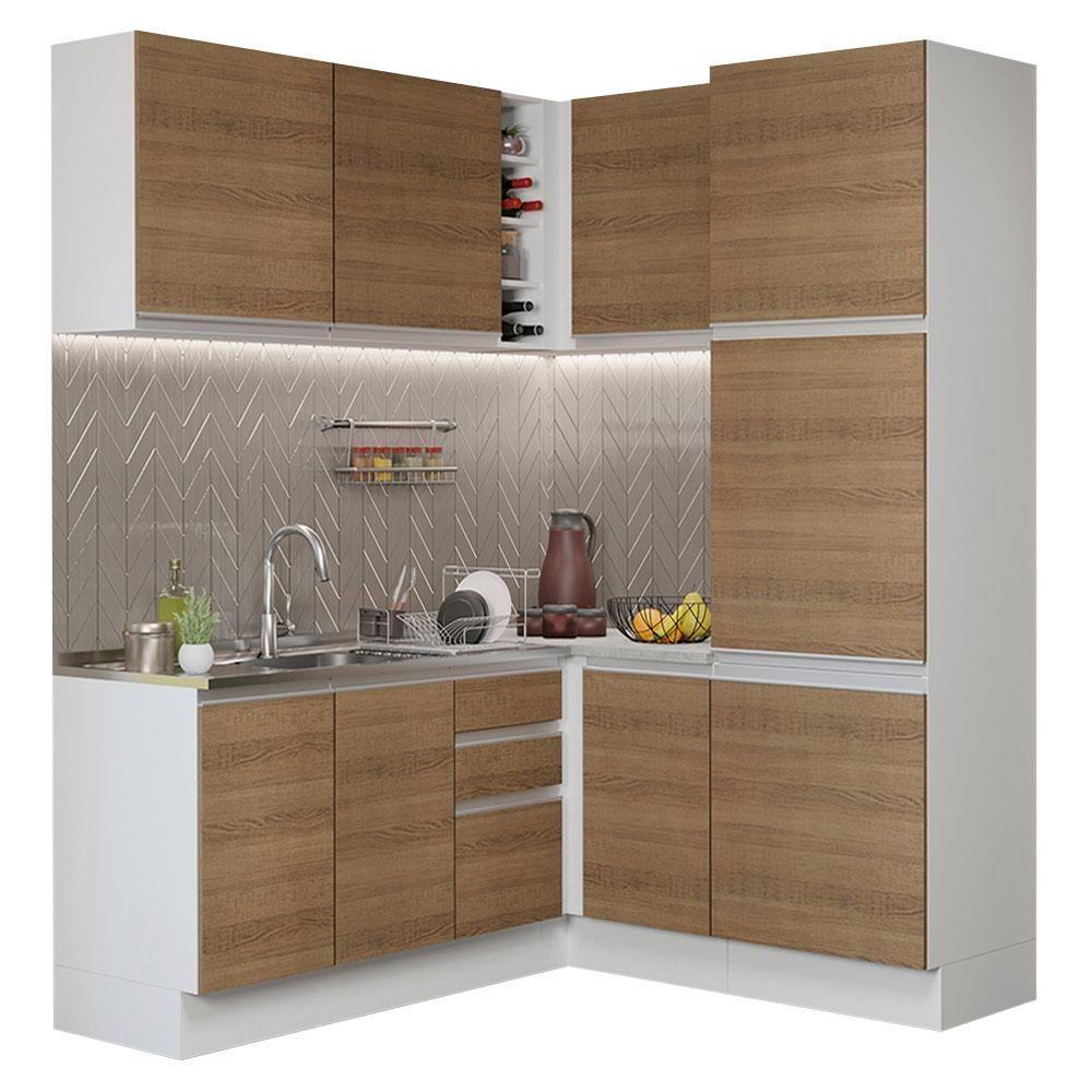 Cozinha Completa 329001 Com Armário E Balcão Branco/Rustic - 10