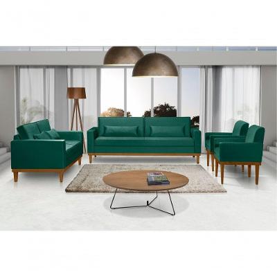 Sofá Living 3 E 2 Lug. 2,20/1,58Mts + 02 Poltronas Verde