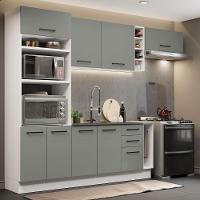 Cozinha Completa 290003 Com Armário E Balcão Branco/Cinza - 1