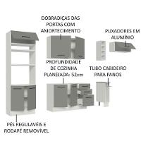 Cozinha Completa 290003 Com Armário E Balcão Branco/Cinza - 8