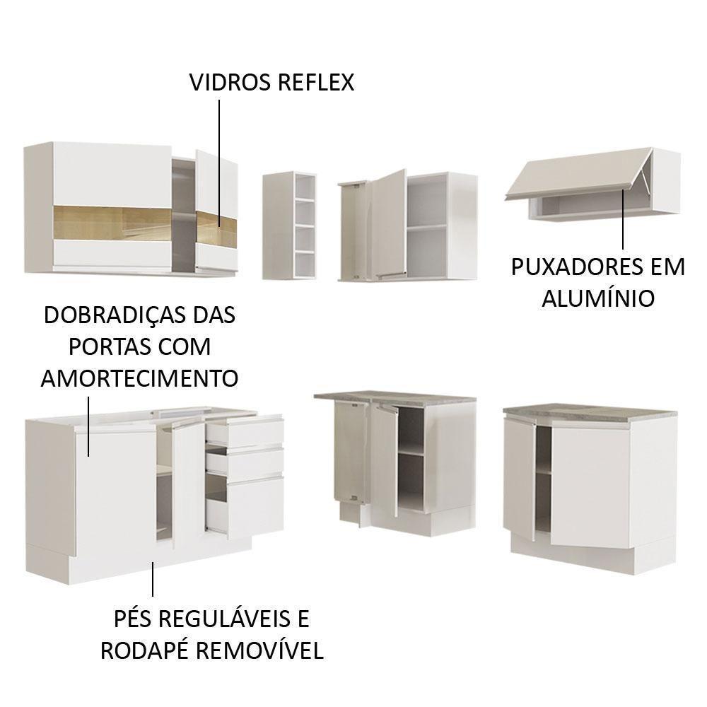 Cozinha Completa 349001 Com Armário E Balcão Branco Branco - 8
