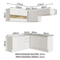 Cozinha Completa 349001 Com Armário E Balcão Branco Branco - 9