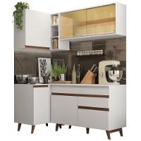 Cozinha Completa De Canto Madesa Reims 262001 Com Armário E Balcão - Branco Branco - 2