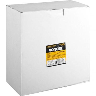 Lixeira Retangular 5 Litros Inox Cinza Vonder