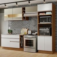 Cozinha Completa Cristal com Armário e Balcão (sem Tampo e Pia) Madesa - 1