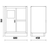 Módulo Fixo 7 Gavetas Lixeira Embutida C45pro Ms Beta - 3