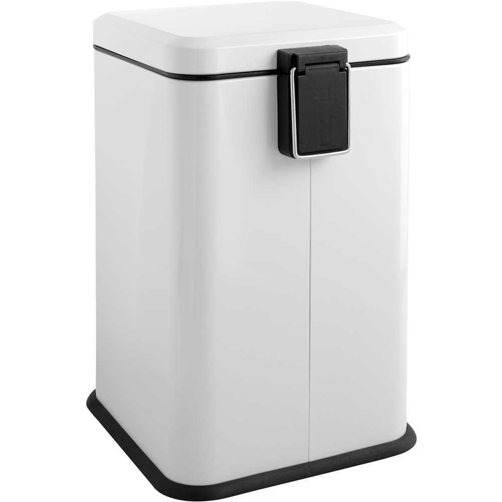 Lixeira Retangular 20 Litros Branca Tampa Pedal Vonder - 2