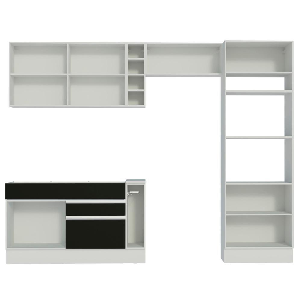 Cozinha Completa Cristal com Armário e Balcão (sem tampo e pia) Madesa - 6