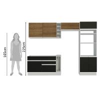 Cozinha Completa Cristal com Armário e Balcão (sem tampo e pia) Madesa - 2