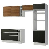 Cozinha Completa Cristal com Armário e Balcão (sem tampo e pia) Madesa - 8