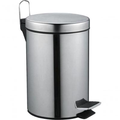 Lixeira Redonda 5 Litros Inox Cinza Vonder