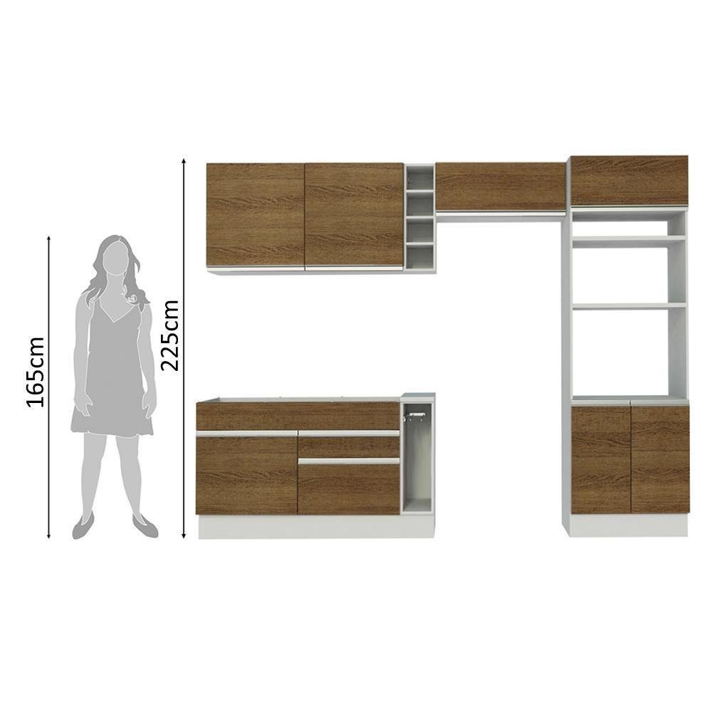 Cozinha Completa Cristal com Armário e Balcão (sem Tampo E Pia) Madesa - 2