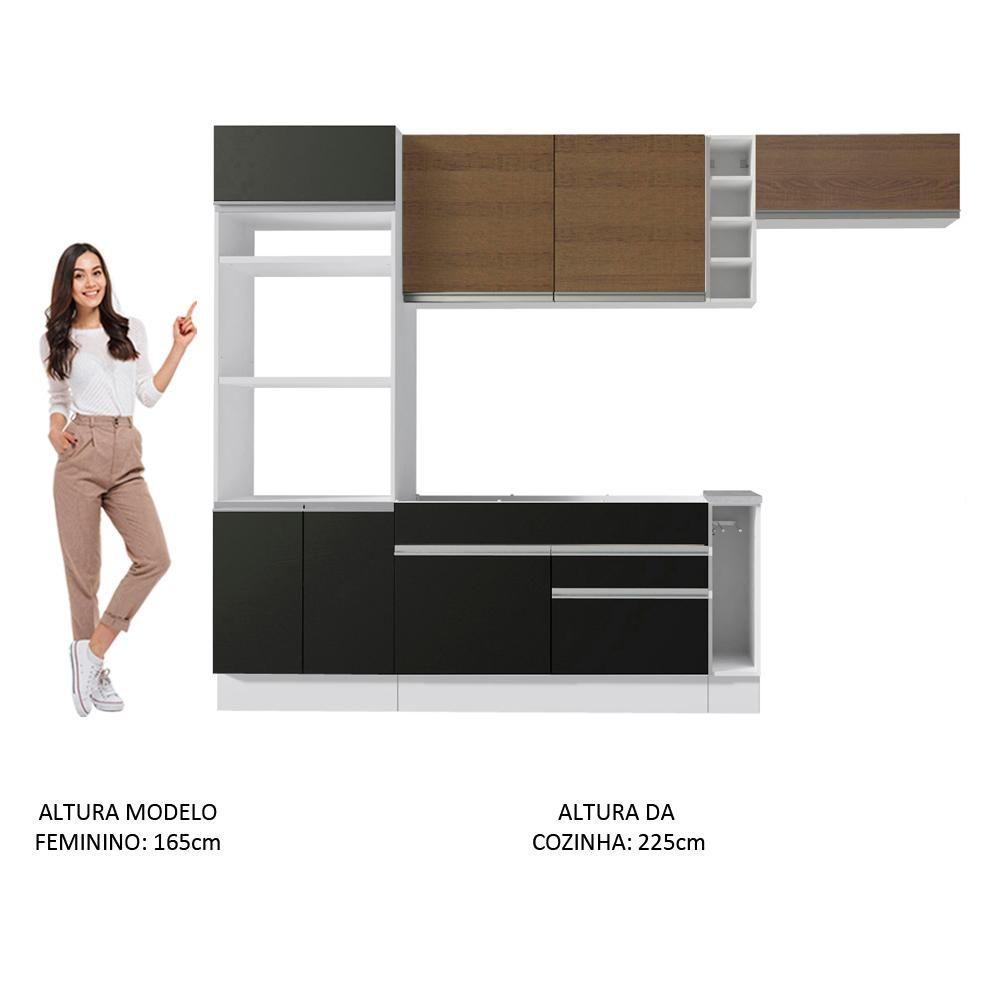 Cozinha Completa Safira com Armário e Balcão + Tampo Madesa - 6