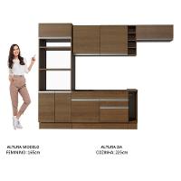 Cozinha Completa Safira com Armário e Balcão + Tampo Madesa - 2