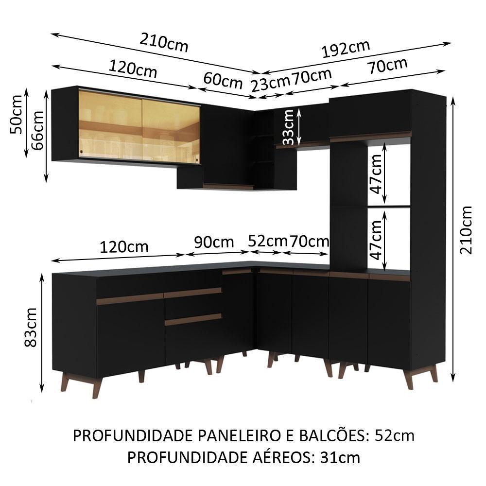 Cozinha Completa de Canto Reims com Armário Balcão Madesa - 7