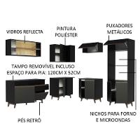 Cozinha Completa de Canto Reims com Armário Balcão Madesa - 5