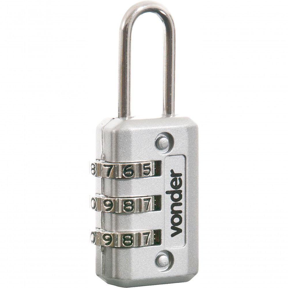 Cadeado Com Segredo 20mm Cinza 3 Combinações - Vonder - 1
